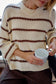 Lila Oversized Knit Crew Ecru Stripe [sz:small]