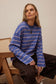 Beau Long Sleeve Slouchy Tee Navy/pink [sz:extra Small]