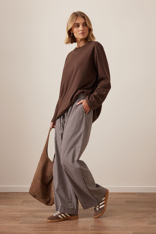 The Lounge Pant Chocolate Check [sz:small]