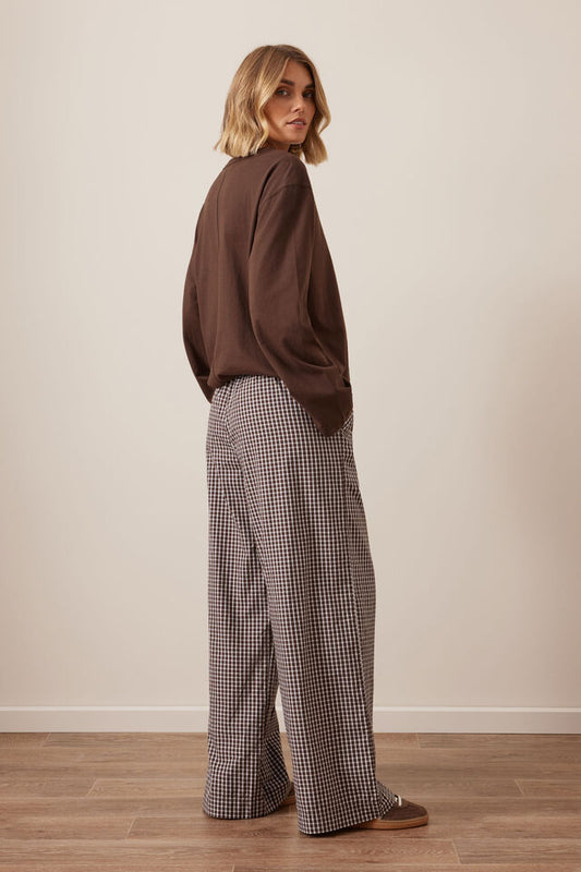 The Lounge Pant Chocolate Check [sz:small]