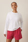 Mila Short Textured Red Check [sz:extra Small]