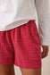 Mila Short Textured Red Check [sz:extra Small]