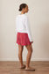 Mila Short Textured Red Check [sz:extra Small]