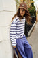 Beau Long Sleeve Sloucht Tee White Choc [sz:small]