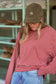 Beau Long Sleeve Slouchy Tee Mulberry Red Stripe [sz:small]