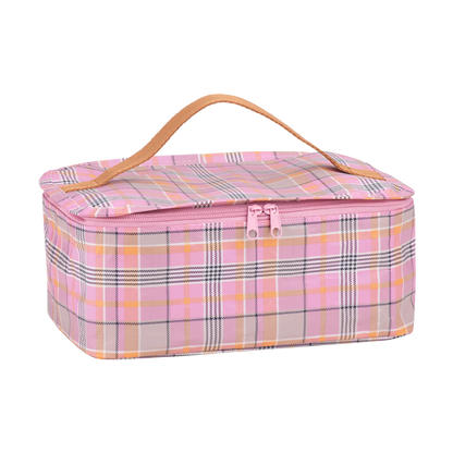 Stash Bag Pink Blanket Check 