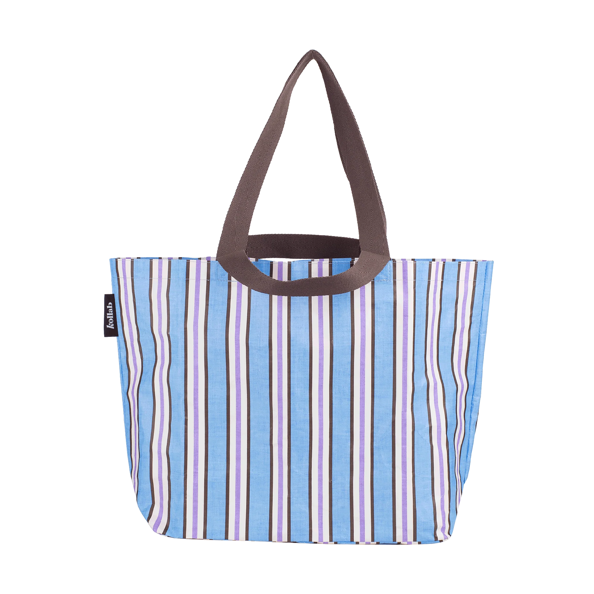 Shopper Tote Choc Blue Stripe 