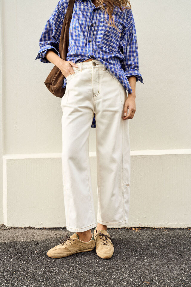 Demi Barrel Jean Ecru [sz:8]