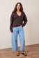 Eliza Collared Knit Brunette Brown [sz:small]