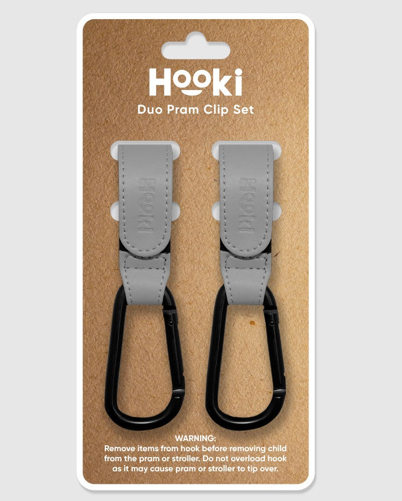 Duo Pram Hook Set Grey