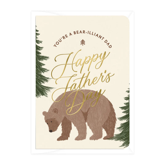 Happy Fathers Day Bear Greeting Card