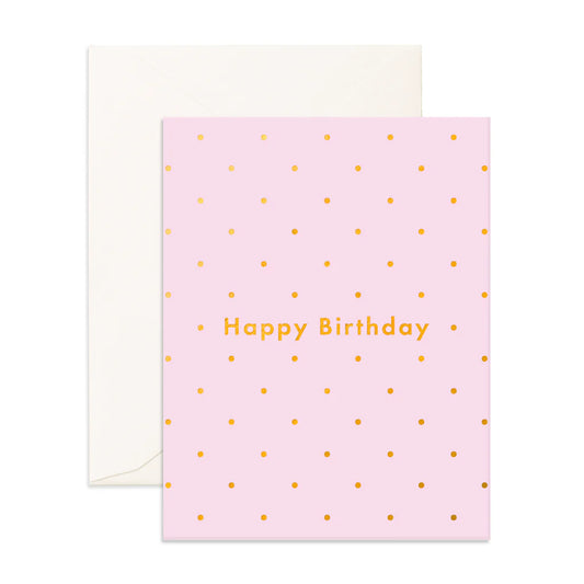 Birthday Lilac Dots Greeting Card