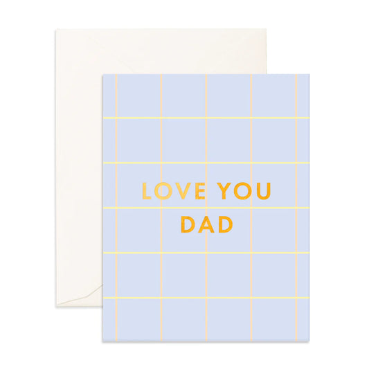 Love You Dad Plaid Greeting Card